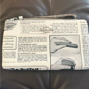 Coach Black and White Print Wristlet